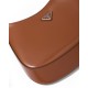 Prada Cleo Leather Shoulder Bag - Cognac