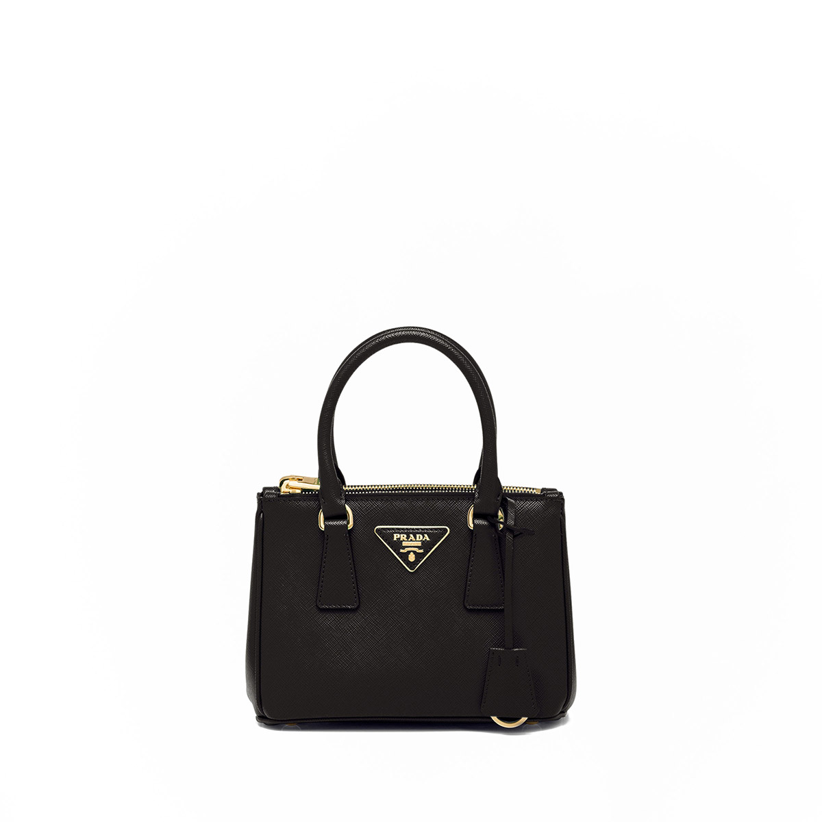 Prada Galleria Mini Saffiano Leather Bag - Black