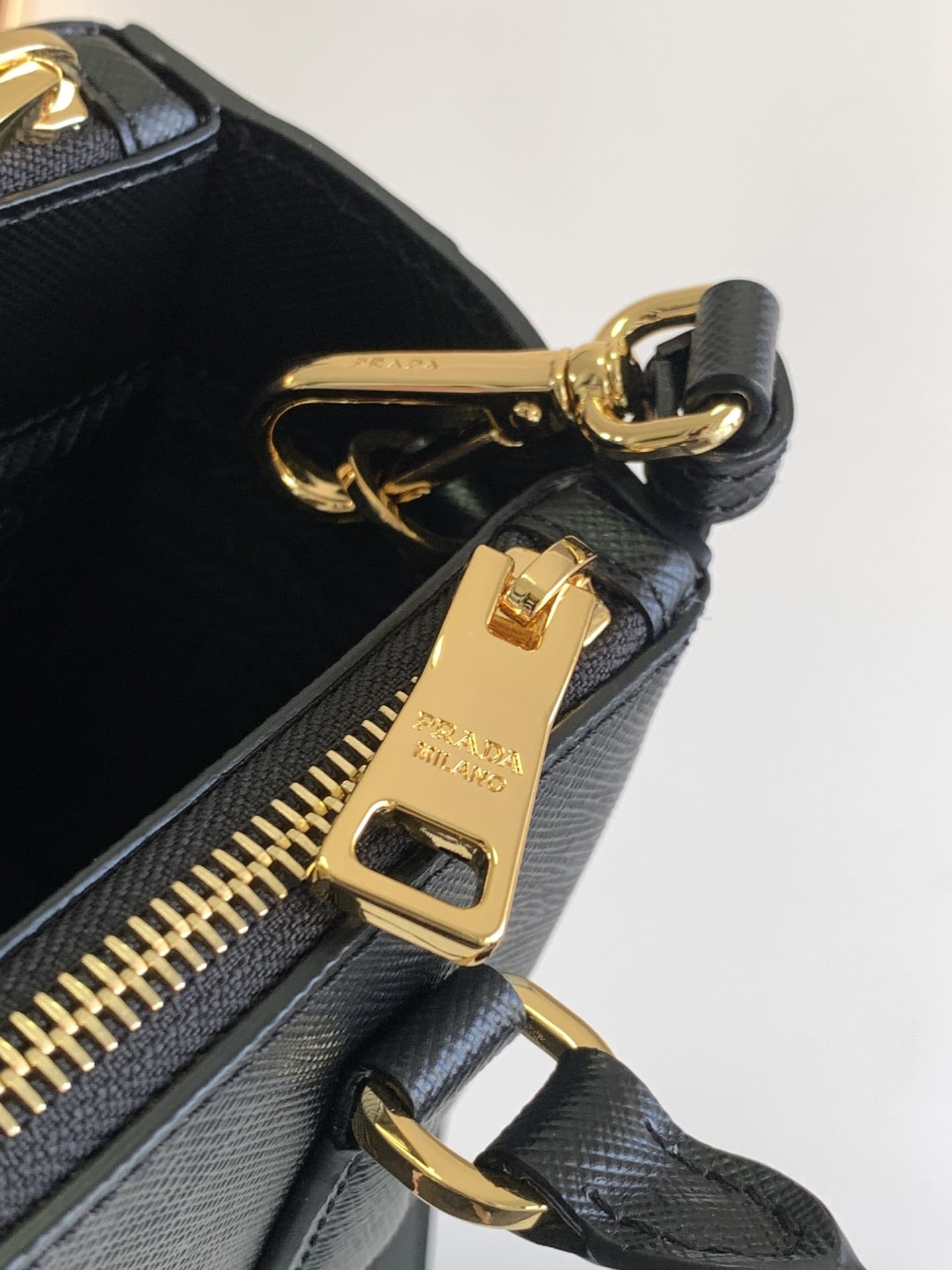 Prada Galleria Mini Saffiano Leather Bag - Black