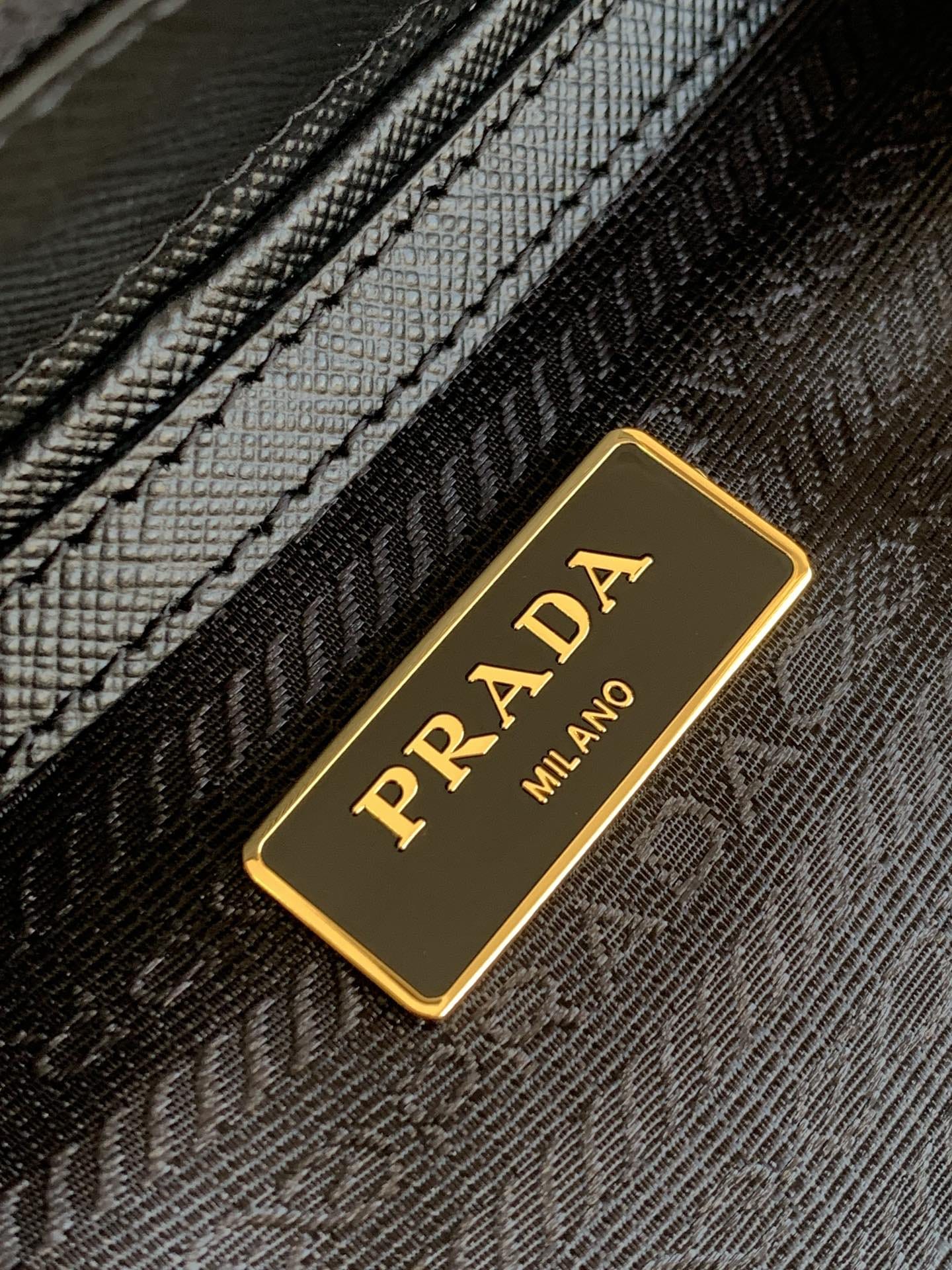 Prada Galleria Mini Saffiano Leather Bag - Black