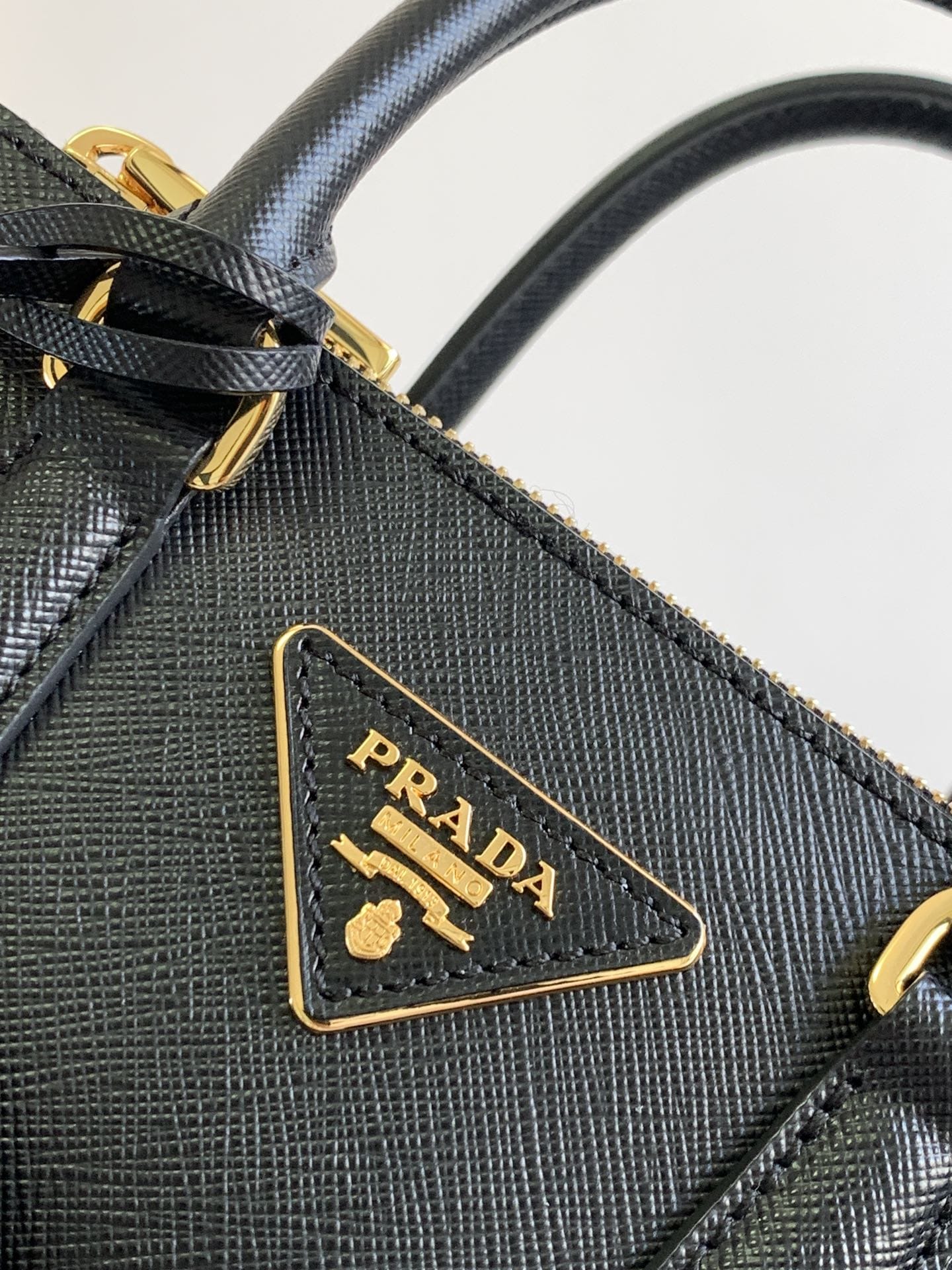 Prada Galleria Mini Saffiano Leather Bag - Black