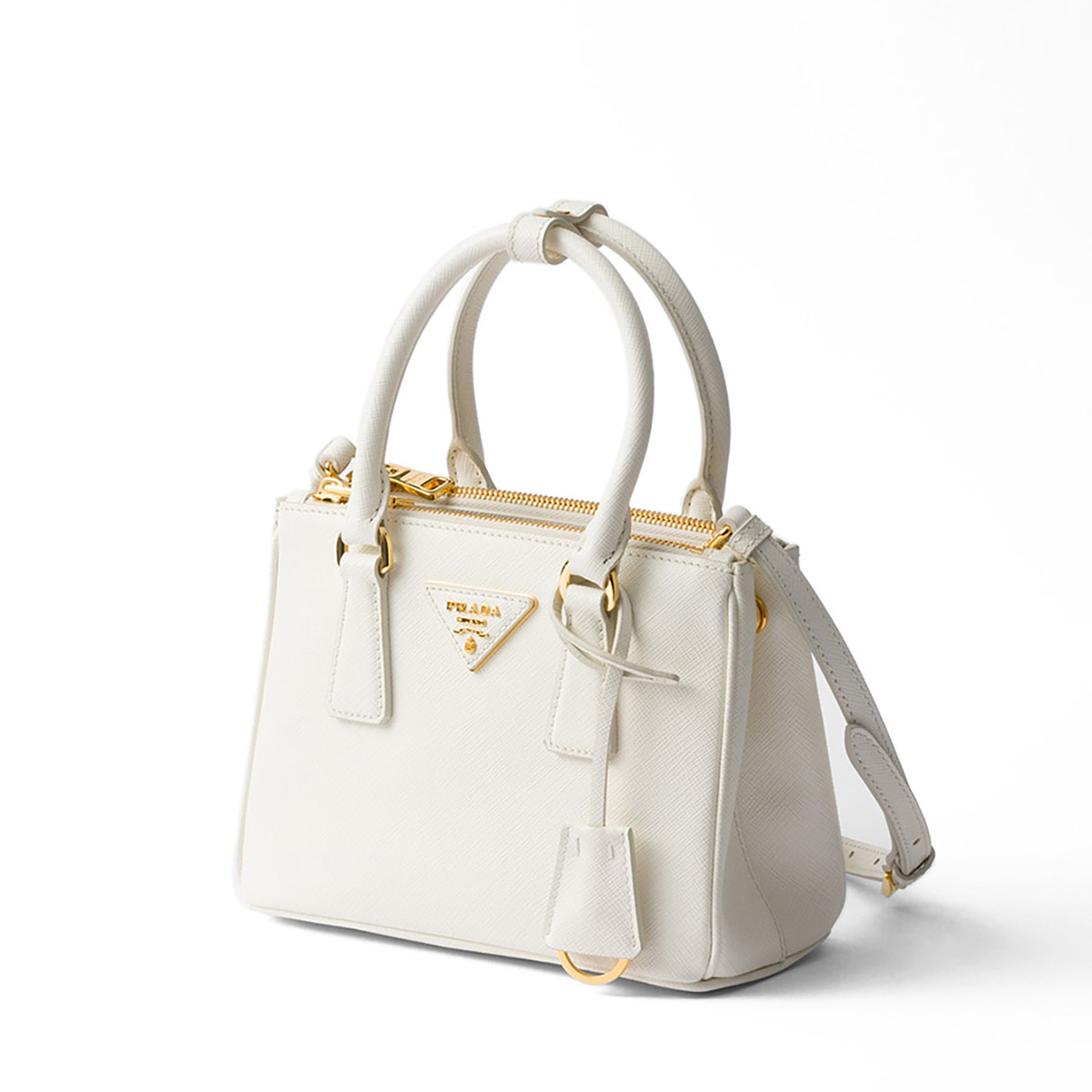 Prada Galleria Mini Saffiano Leather Bag - White