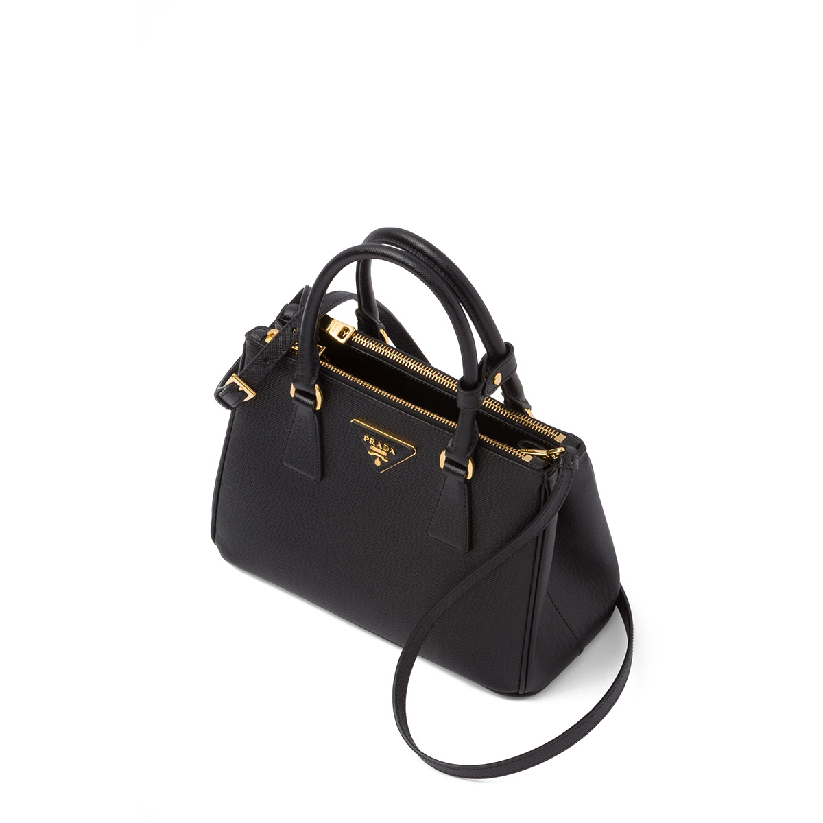 Prada Galleria Small Saffiano Leather Bag - Black