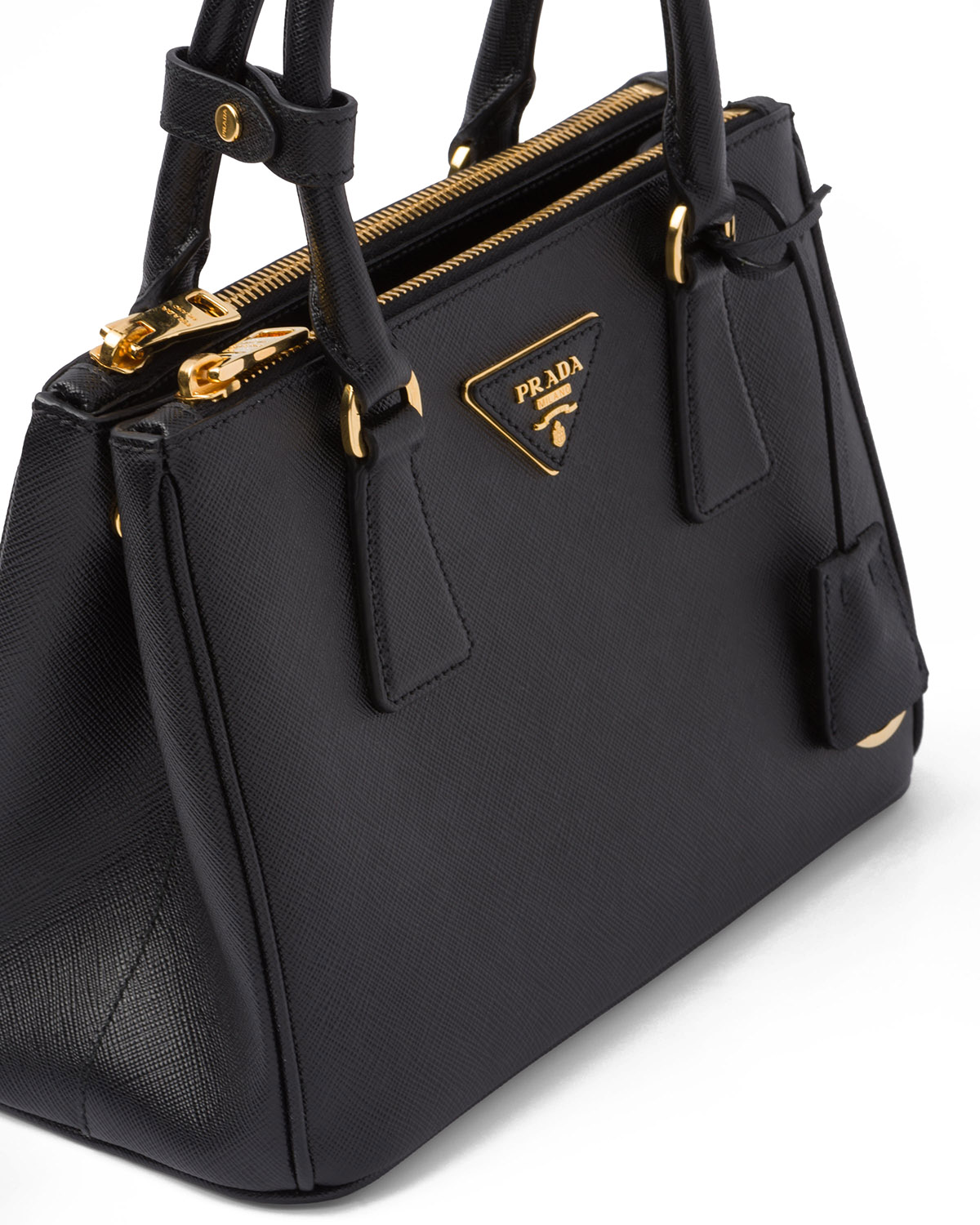 Prada Galleria Small Saffiano Leather Bag - Black