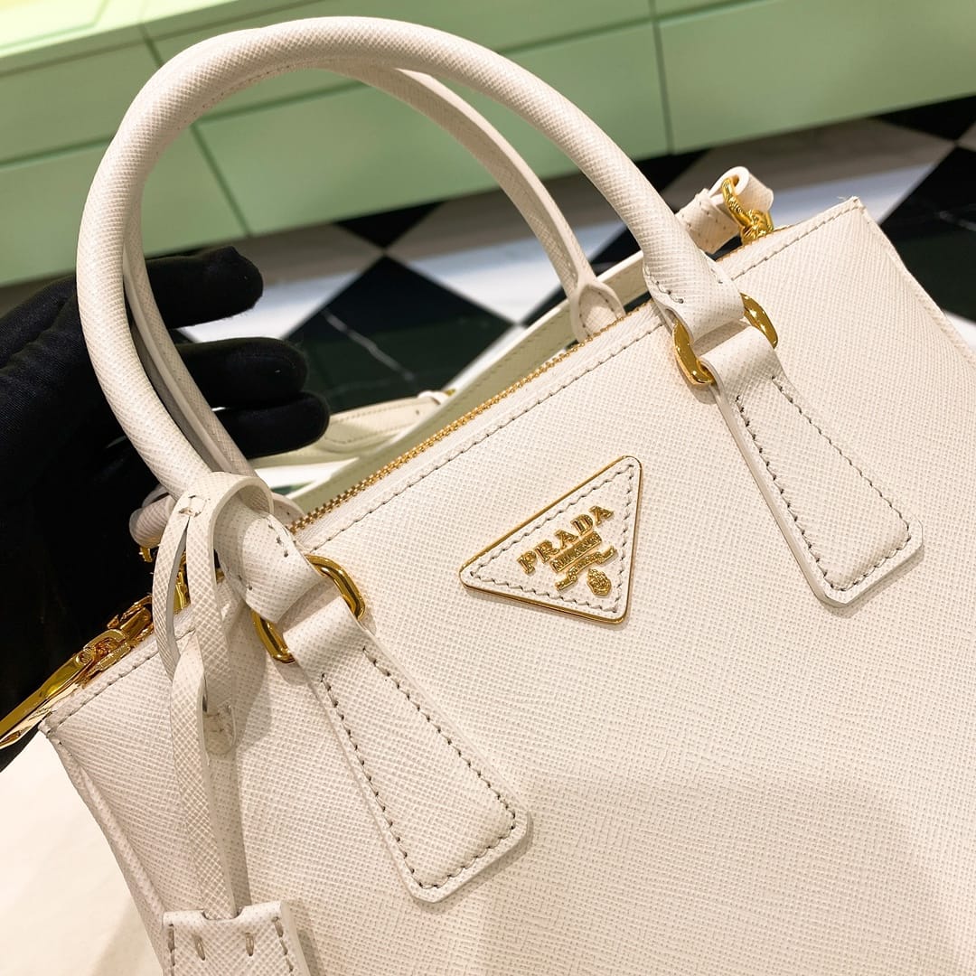 Prada Galleria Small Saffiano Leather Bag - White