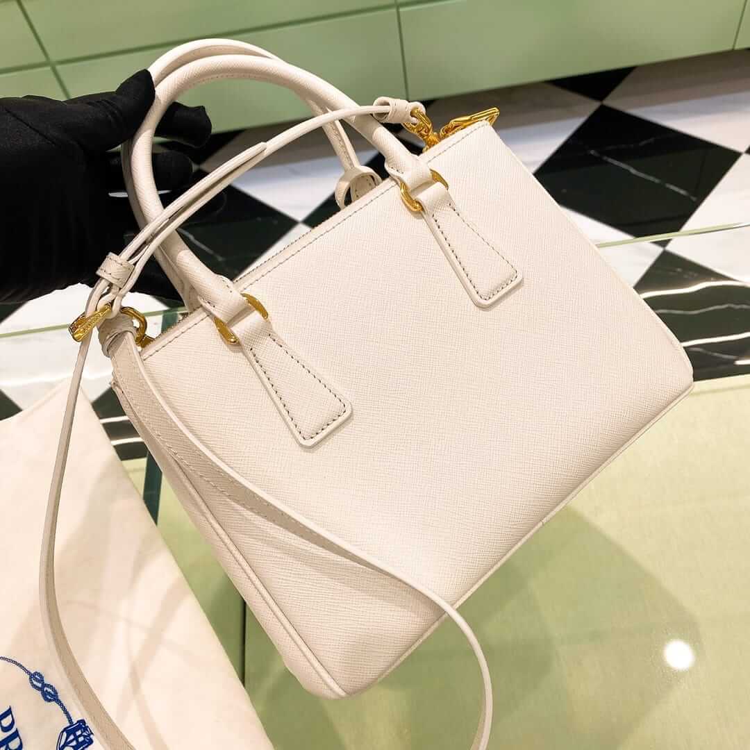 Prada Galleria Small Saffiano Leather Bag - White