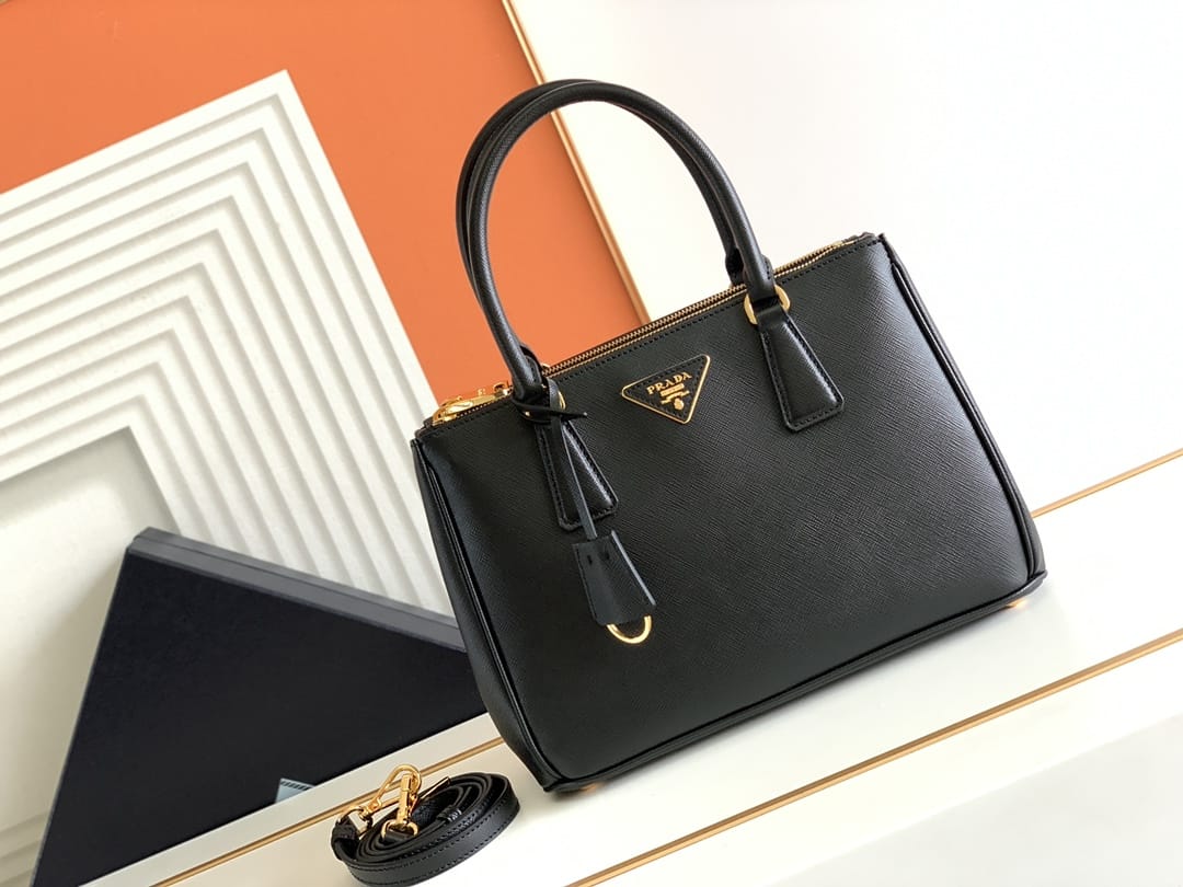 Prada Galleria Medium Saffiano Leather Bag - Black