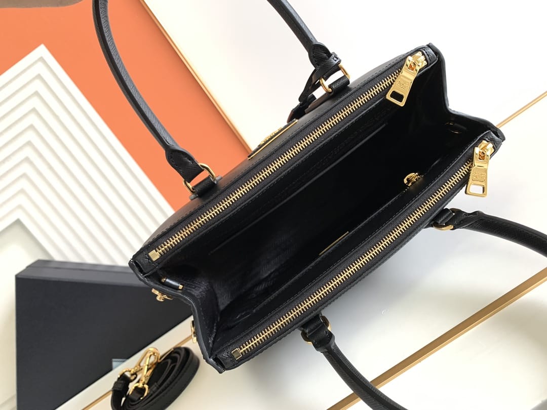 Prada Galleria Medium Saffiano Leather Bag - Black