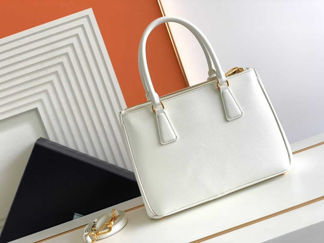 Prada Galleria Medium Saffiano Leather Bag - White