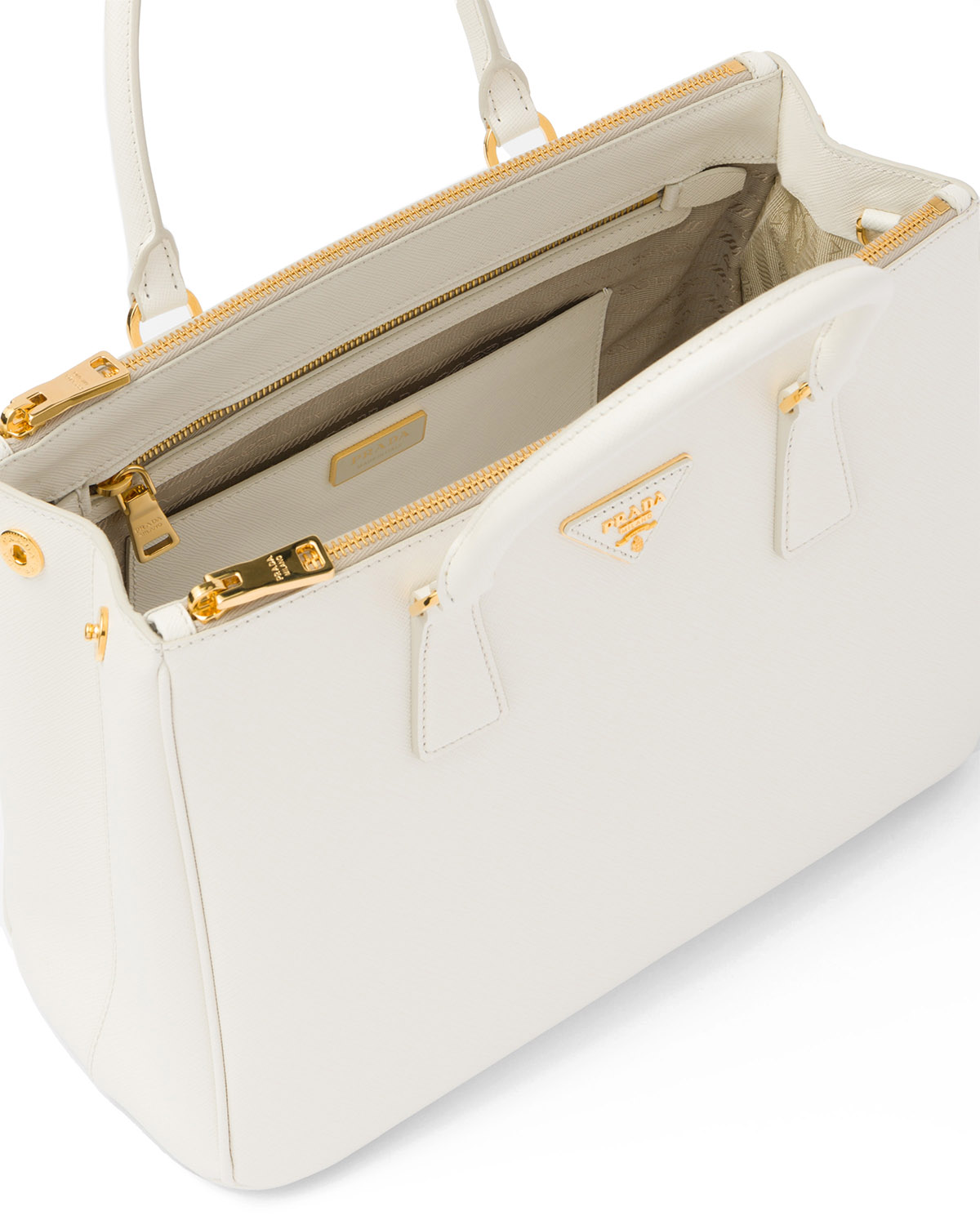 Prada Galleria Large Saffiano Leather Bag - White