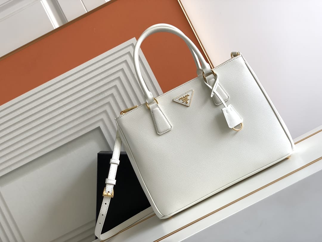 Prada Galleria Large Saffiano Leather Bag - White