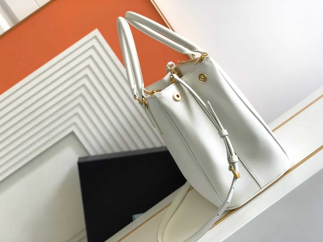 Prada Galleria Large Saffiano Leather Bag - White