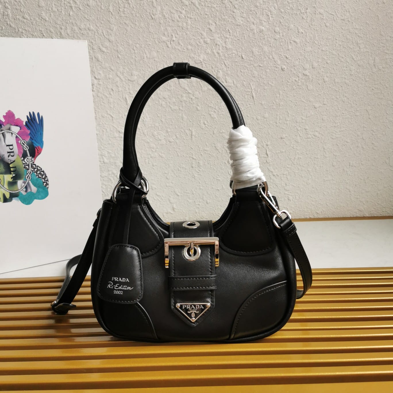 Prada Moon Padded Nappa Leather Bag - Black