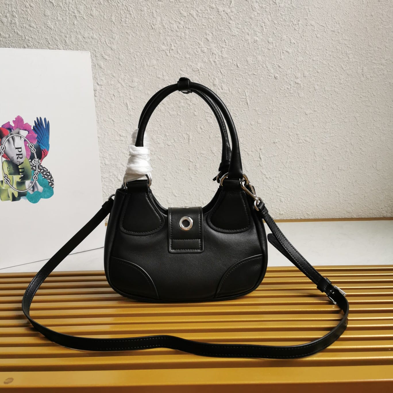 Prada Moon Padded Nappa Leather Bag - Black