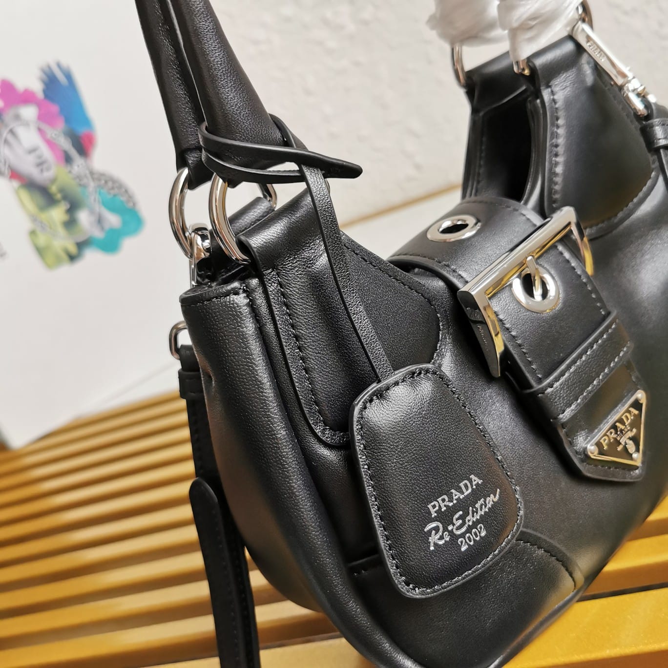 Prada Moon Padded Nappa Leather Bag - Black