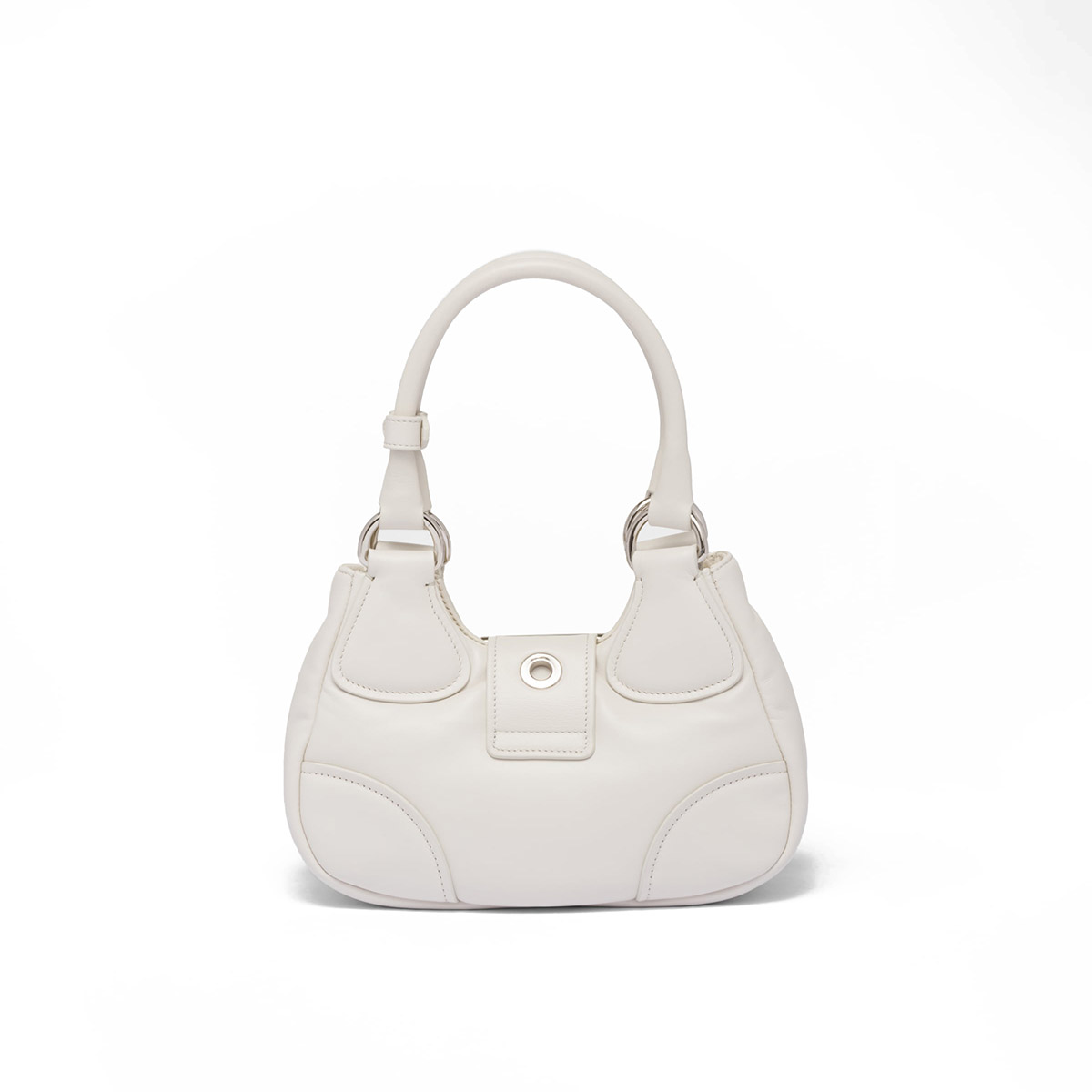 Prada Moon Padded Nappa Leather Bag - White