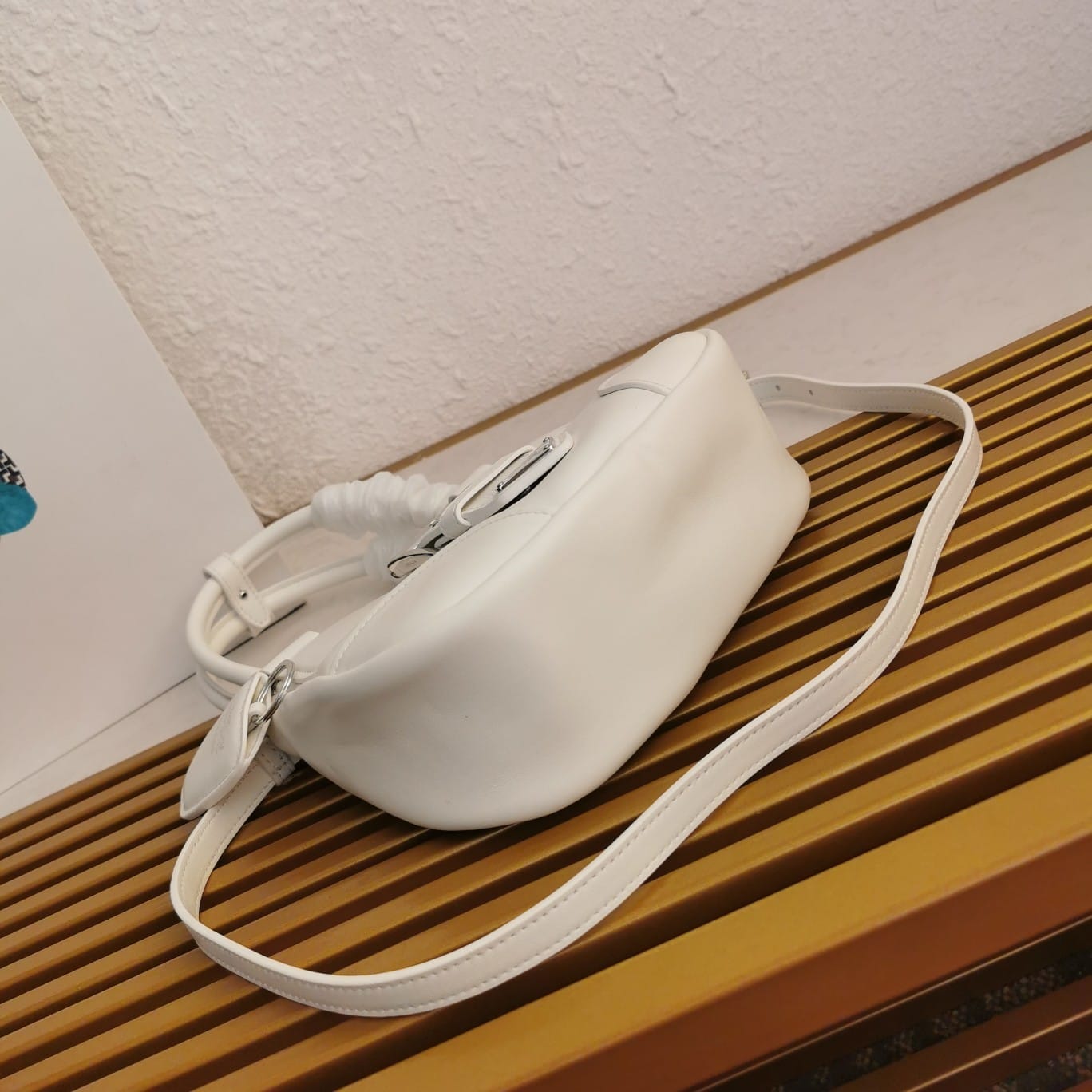 Prada Moon Padded Nappa Leather Bag - White