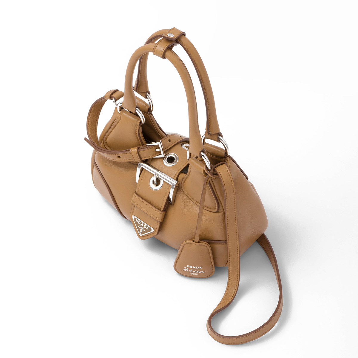 Prada Moon Padded Nappa Leather Bag - Caramel