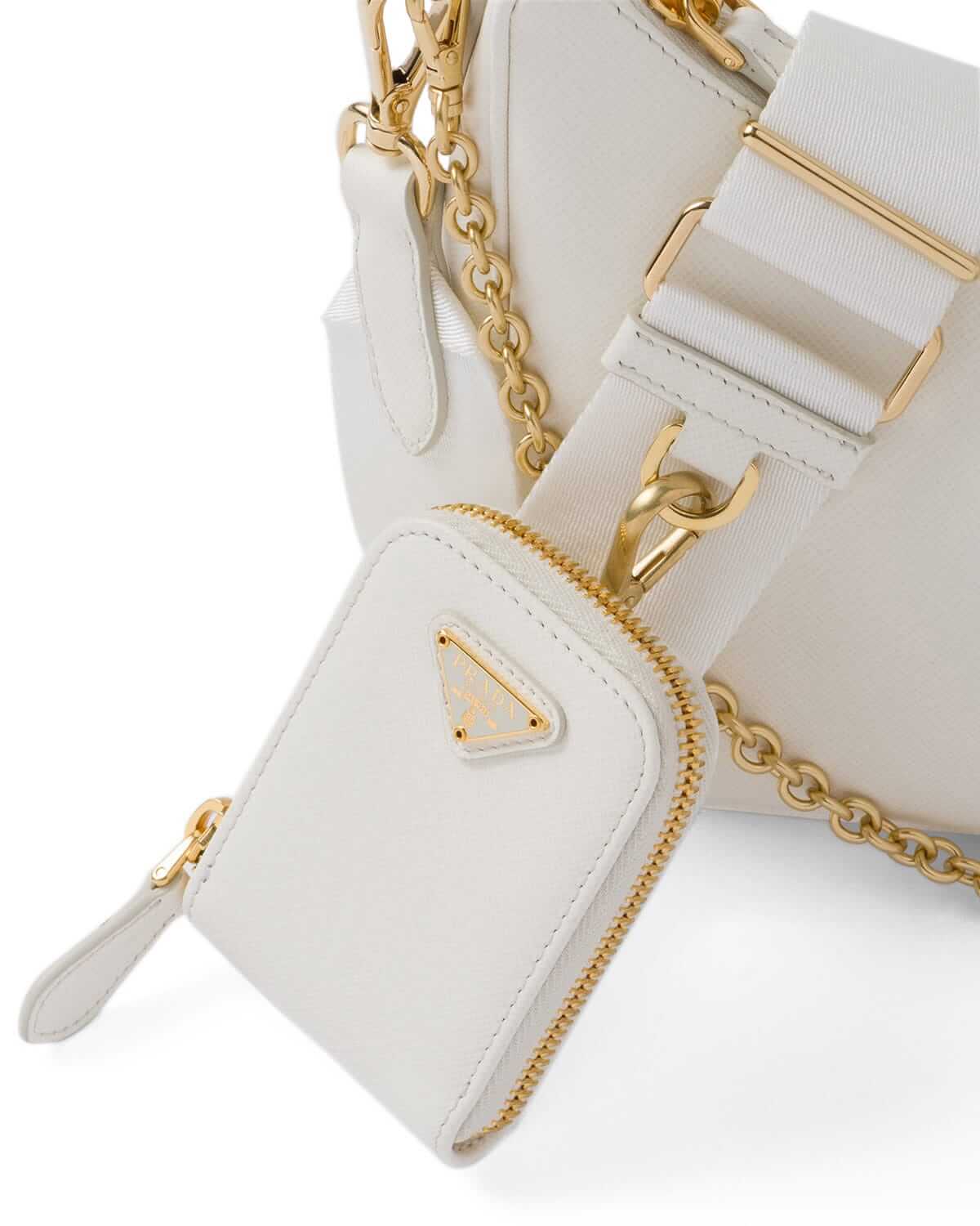 Prada Re-Edition 2005 Saffiano Leather Shoulder Bag - White