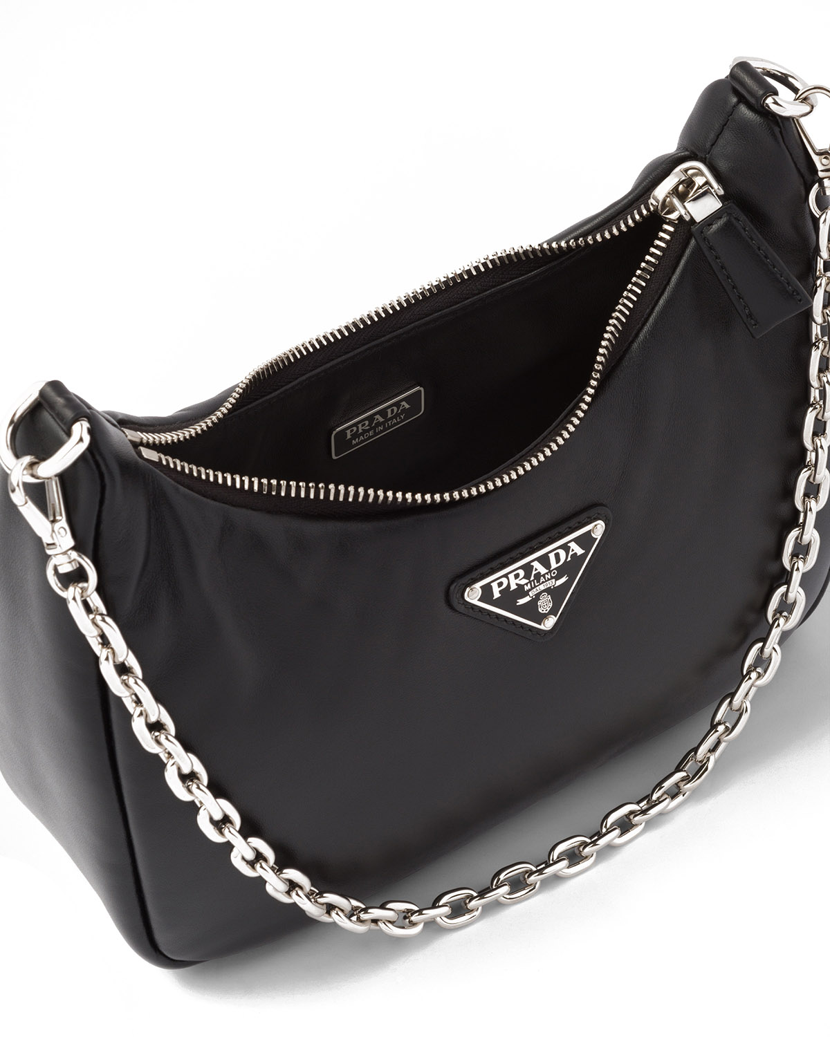 Prada Re-Edition 2005 Padded Nappa Leather Shoulder Bag - Black