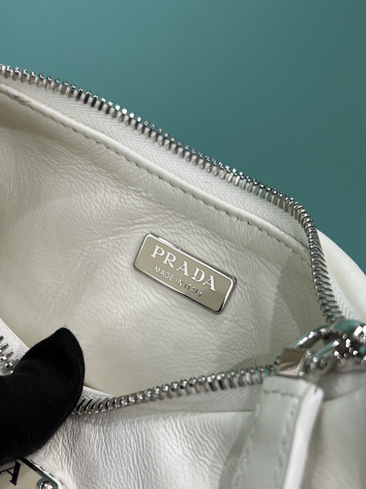 Prada Re-Edition 2005 Padded Nappa Leather Shoulder Bag - White