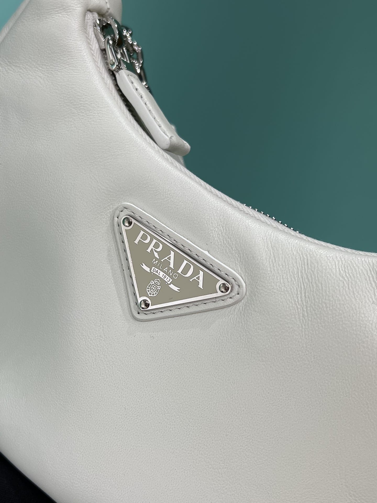 Prada Re-Edition 2005 Padded Nappa Leather Shoulder Bag - White