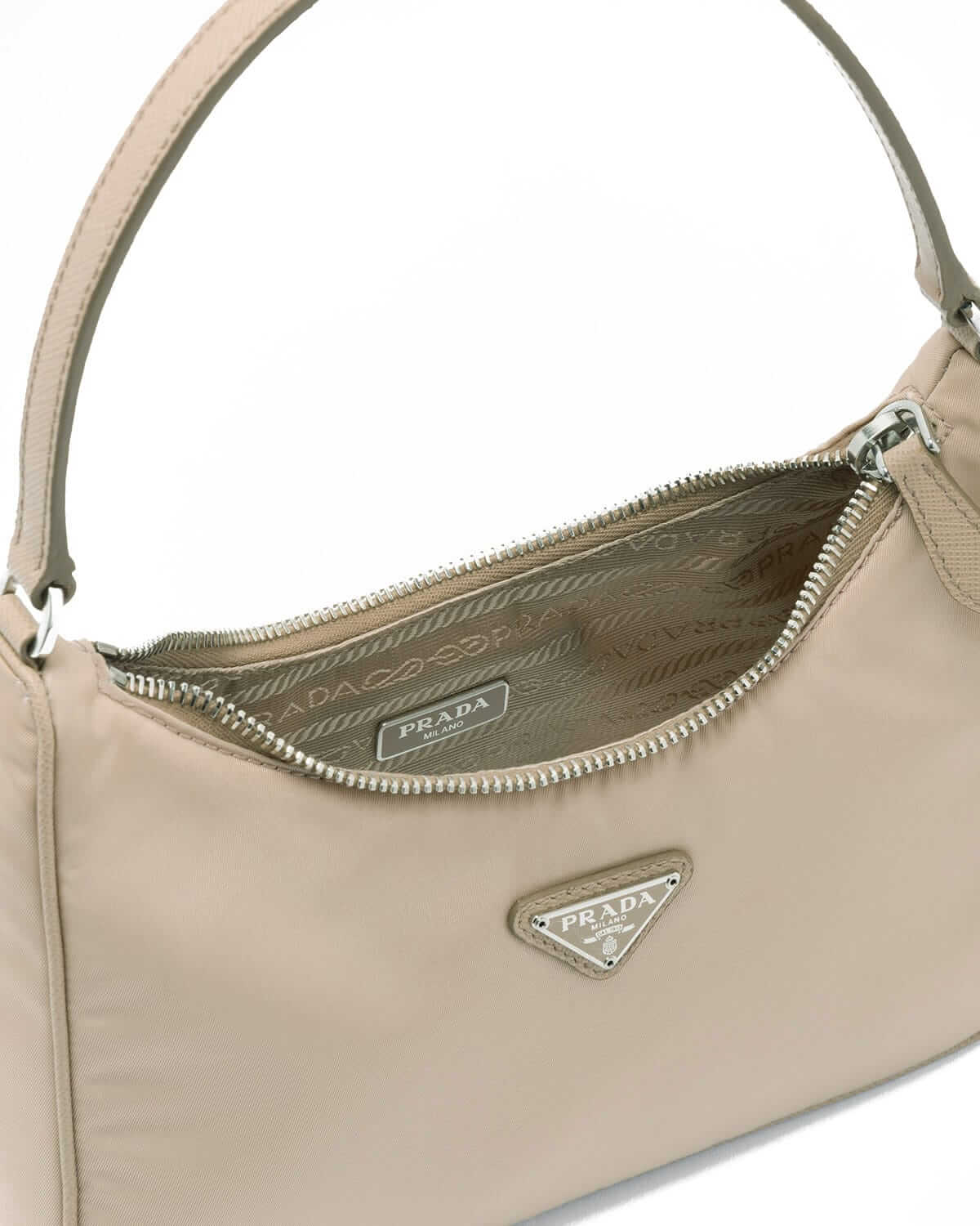 Prada Re-Edition 2005 Re-Nylon and Saffiano Shoulder Bag - Desert Beige