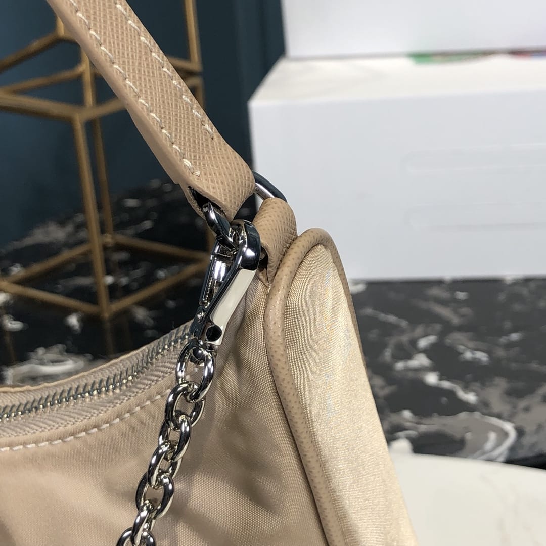 Prada Re-Edition 2005 Re-Nylon and Saffiano Shoulder Bag - Desert Beige