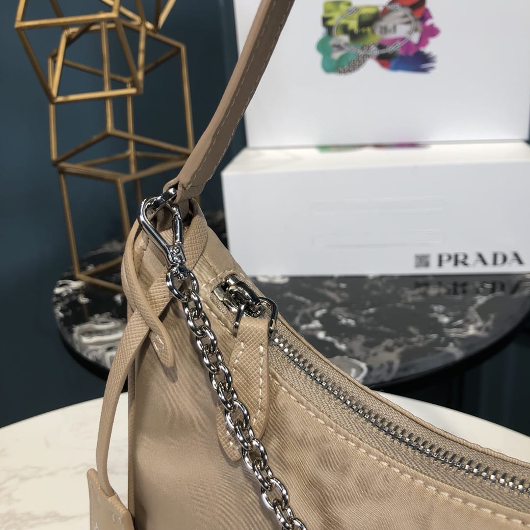 Prada Re-Edition 2005 Re-Nylon and Saffiano Shoulder Bag - Desert Beige