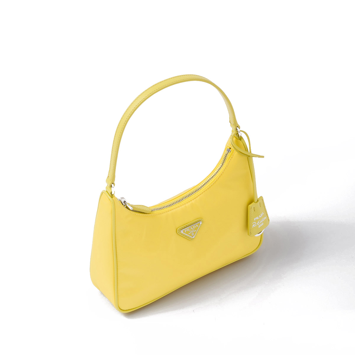 Prada Re-Edition 2005 Re-Nylon and Saffiano Shoulder Bag - Citron Yellow