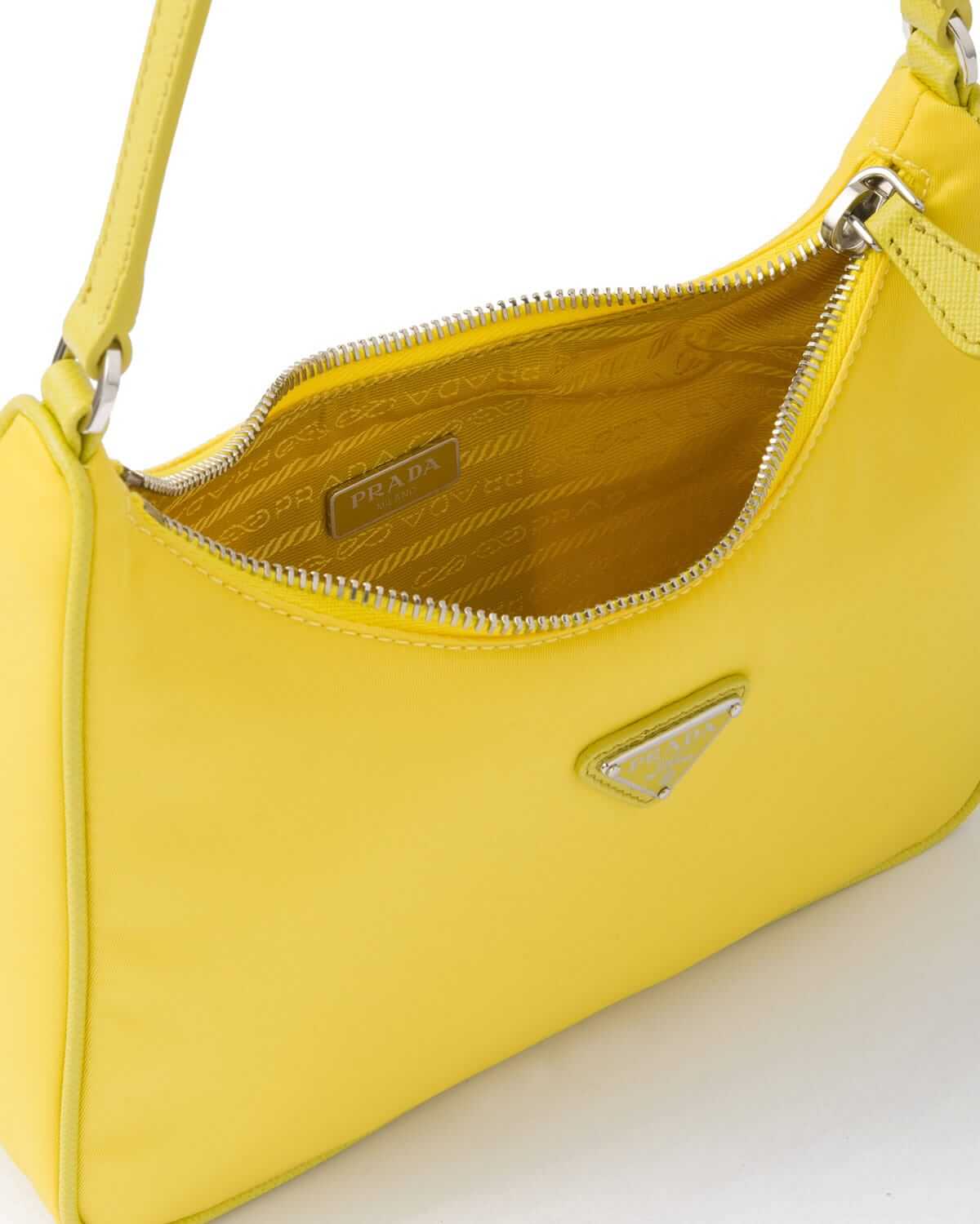 Prada Re-Edition 2005 Re-Nylon and Saffiano Shoulder Bag - Citron Yellow