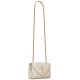 Saint Laurent Envelope Small Shoulder Bag In Quilted Grain De Poudre Embossed Leather - White & Gold