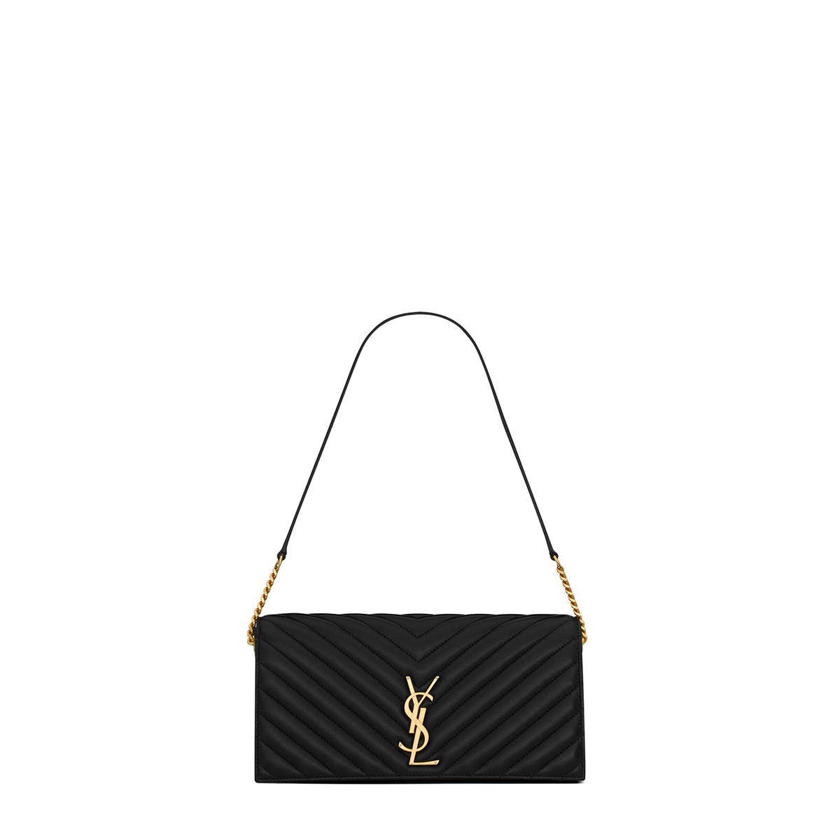 Saint Laurent Kate 99 Shoulder Bag In Quilted Nappa Leather - Black & Gold