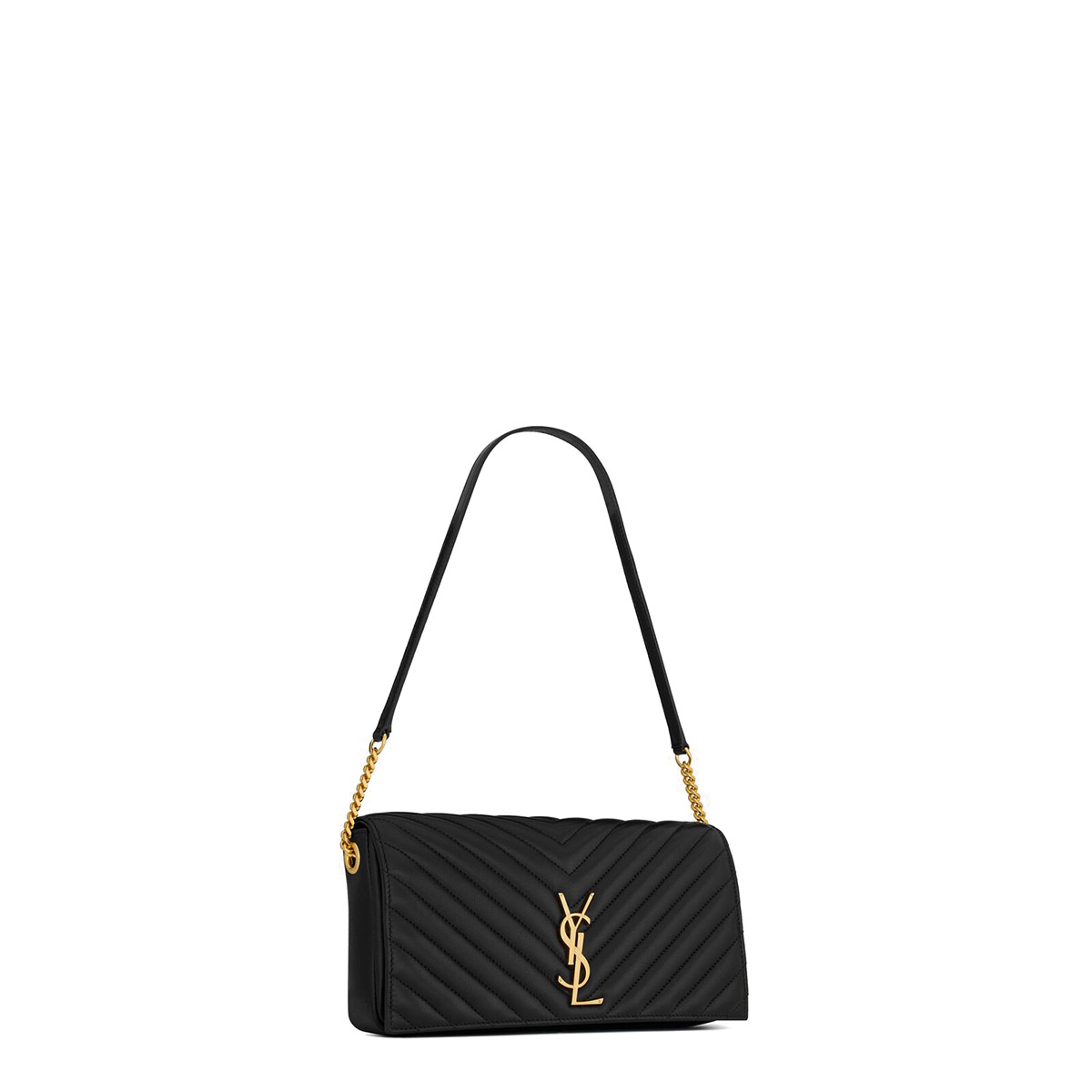 Saint Laurent Kate 99 Shoulder Bag In Quilted Nappa Leather - Black & Gold