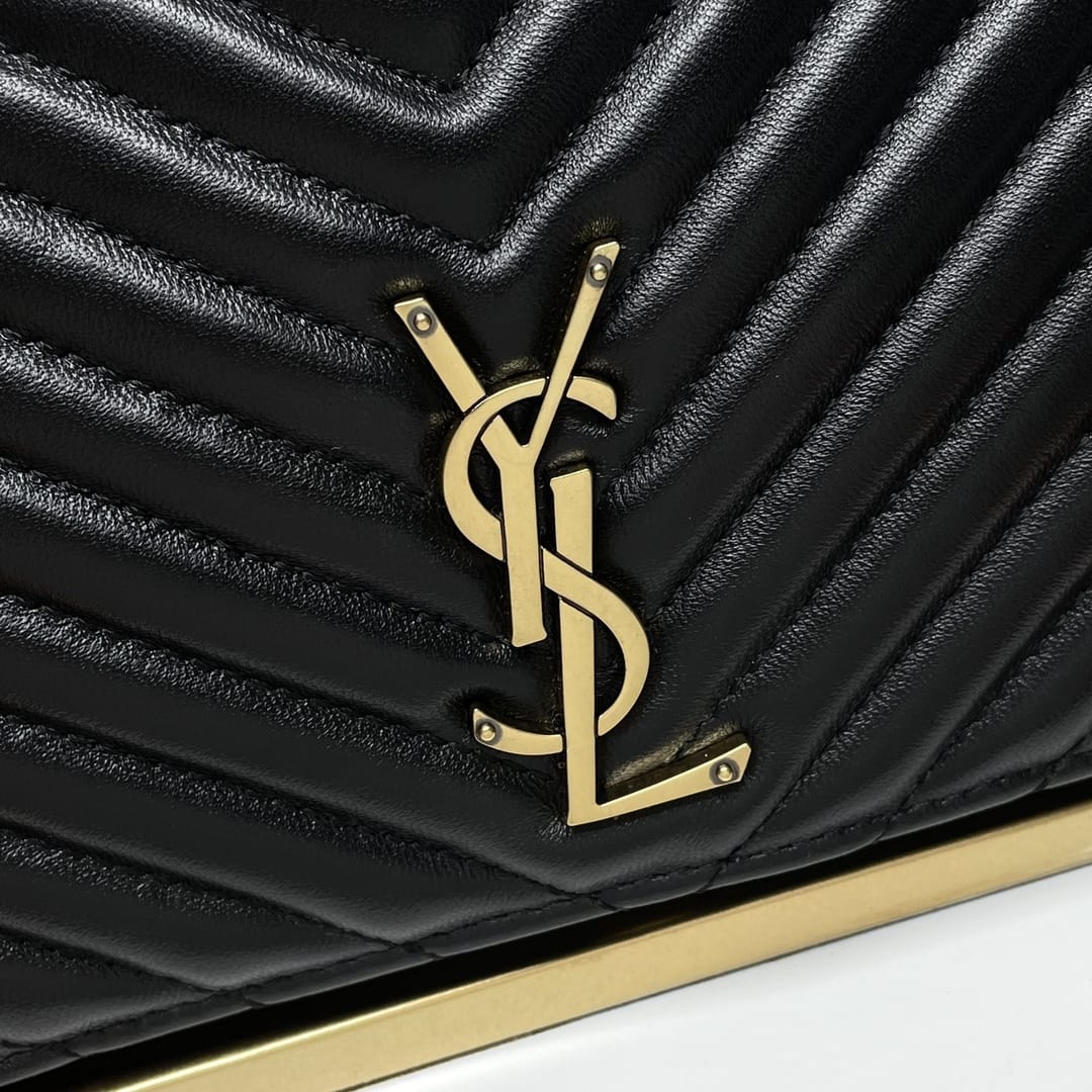 Saint Laurent Kate 99 Shoulder Bag In Quilted Nappa Leather - Black & Gold