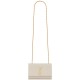 Saint Laurent Kate Small Crossbody Bag In Grain De Poudre Embossed Leather - White & Gold