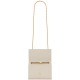 Saint Laurent Kate Small Crossbody Bag In Grain De Poudre Embossed Leather - White & Gold