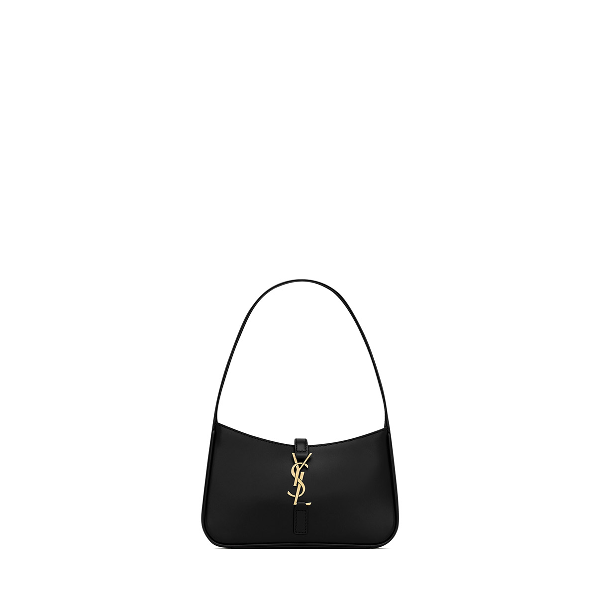 Saint Laurent Mini Le 5 À 7 Hobo Bag In Smooth Leather - Black & Gold