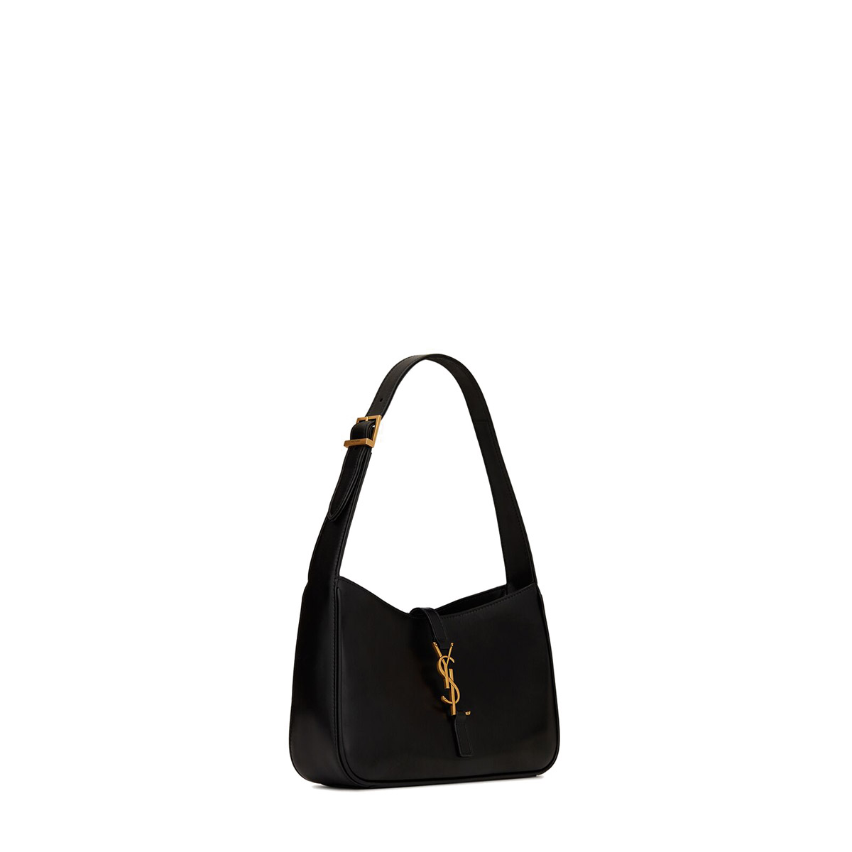 Saint Laurent Le 5 À 7 Hobo Bag In Smooth Leather - Black & Gold