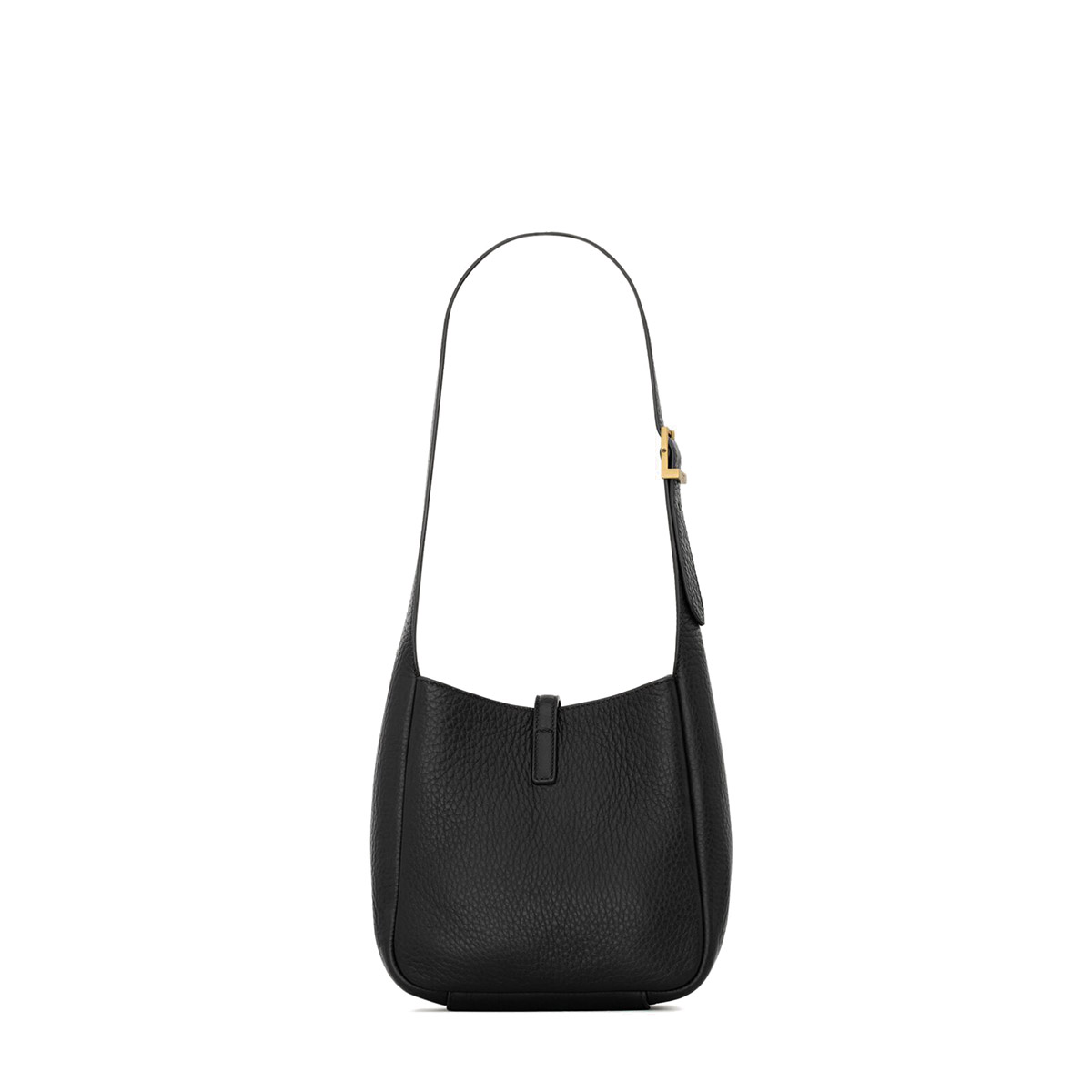 Saint Laurent Le 5 À 7 Supple Baby Shoulder Bag In Grained Leather - Black & Gold