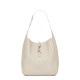 Saint Laurent Le 5 À 7 Supple Large Shoulder Bag In Grained Leather - White & Gold