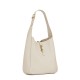 Saint Laurent Le 5 À 7 Supple Large Shoulder Bag In Grained Leather - White & Gold