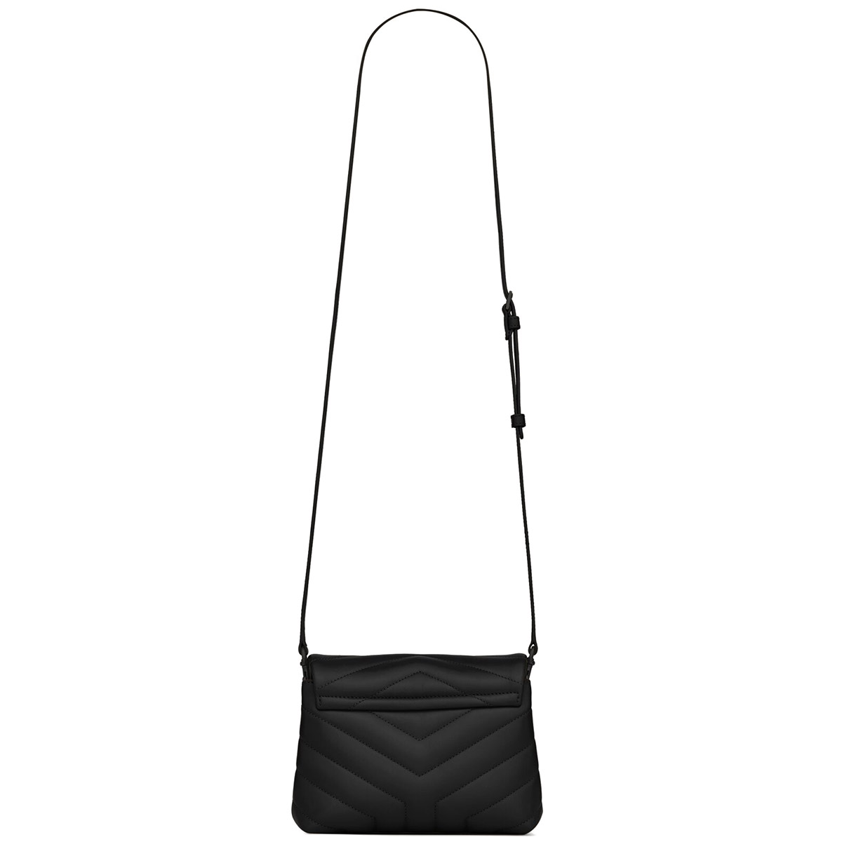 Saint Laurent Loulou Toy Crossbody Bag In Quilted Lambskin Leather - So Black