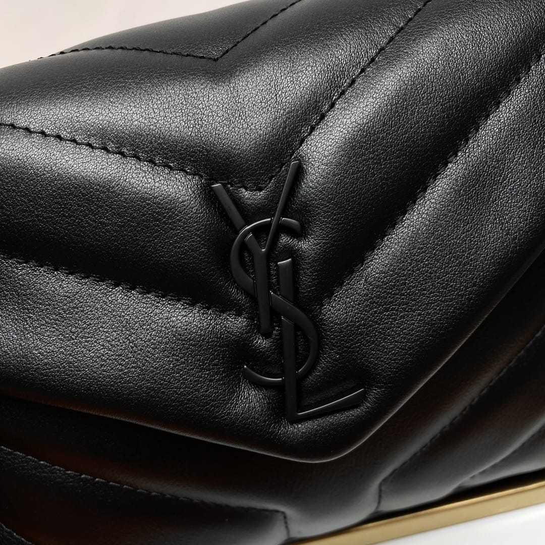 Saint Laurent Loulou Toy Crossbody Bag In Quilted Lambskin Leather - So Black