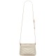 Saint Laurent Loulou Toy Crossbody Bag In Quilted Lambskin Leather - White & Gold