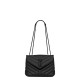 Saint Laurent Loulou Small Crossbody/Shoulder Bag In Quilted Lambskin Leather - So Black