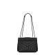 Saint Laurent Loulou Small Crossbody/Shoulder Bag In Quilted Lambskin Leather - So Black