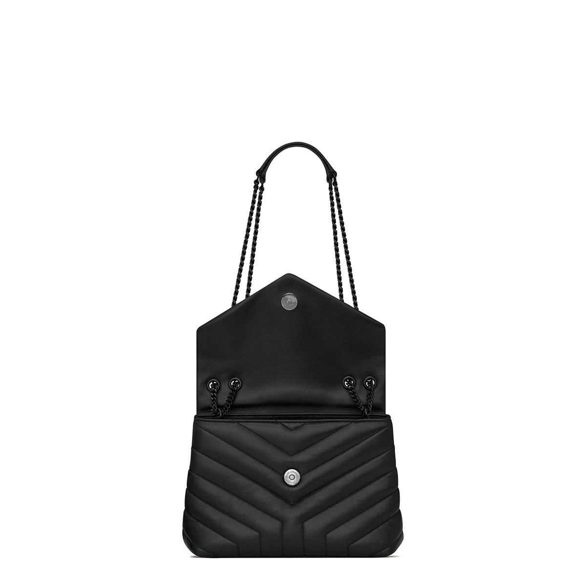 Saint Laurent Loulou Small Crossbody/Shoulder Bag In Quilted Lambskin Leather - So Black