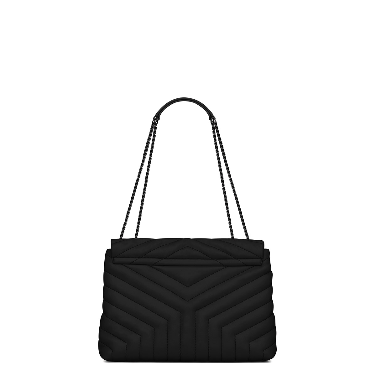 Saint Laurent Loulou Medium Crossbody/Shoulder Bag In Quilted Lambskin Leather - So Black