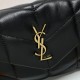 Saint Laurent Puffer Toy Crossbody/Shoulder Bag In  Lambskin - Black & Gold